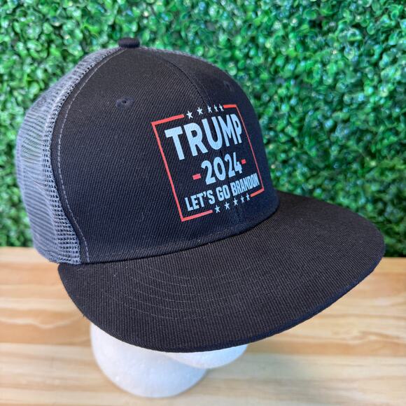 Trump 2024 Let's Go Brandon Trucker Mesh Snapback Hat Cap Black One Size - Picture 4 of 7